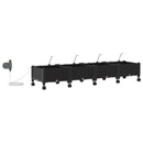 Havekrukke med vanding og hjul 4 stk. Sort 160 x 40 x 28 cm PP
