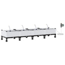 Havekrukke med vanding og hjul 4 stk. Hvid 160 x 40 x 28 cm PP