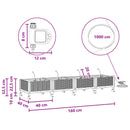 Havekrukke med vanding og hjul 4 stk. Hvid 160 x 40 x 28 cm PP