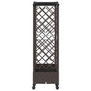 Hævet Bed med Trellis og Tag Brun 203,5 x 40 x 129 cm PP