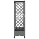Hævet Bed med Trellis og Tag Lysegrå 203,5 x 40 x 129 cm PP