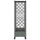 Hævet Bed med Trellis og Tag Lysegrå 203 x 40 x 127 cm PP