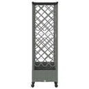 Hævet Bed med Trellis og Tag Lysegrå 202,5 x 40 x 127 cm PP