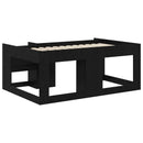 Børneseng med opbevaring Sort eg 80 x 160 cm Konstrueret træ