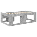 Børneseng med opbevaring Betongrå 90 x 190 cm Konstrueret træ