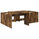 Børneseng med skrivebord Røget eg 98,5 x 203 cm Konstrueret træ