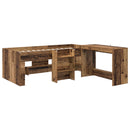 Børneseng med skrivebord Gammelt træ 90 x 190 cm