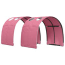 Kids'høj seng med tunnel 3 stk. Hvid og lyserød