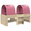 Seng med Tunnel 4 pcs Sonoma og Pink Konstrueret træ