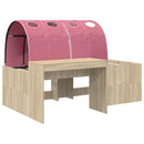 Seng med Tunnel 3 stk. Sonoma-eg og pink Konstrueret træ