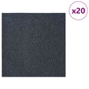 Tæppeflise Blå Grå 50 x 50 cm 20 stk. PP og Bitumen