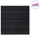 Tæppeflise Stripet Lysegrå 50 x 50 cm 20 stk. PP og Bitumen