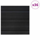 Tæppeflise Stripet Lysegrå 50 x 50 cm 36 stk. PP og Bitumen