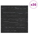 Tæppeflise Stribet Sort 50 x 50 cm 36 stk. PP og Bitumen