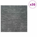 Tæppeflise Sten grå 50 x 50 cm 36 stk. PP og Bitumen