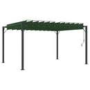 Pergola med louvret tag 3 x 4 x 2,14 m Grøn Stof og aluminium