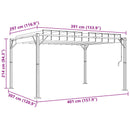 Pergola med louvret tag 3 x 4 x 2,14 m Grøn Stof og aluminium