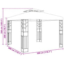 Pavillon 3 x 3 x 2,68 m Grøn Polyester og Stål