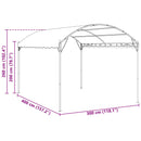 Pavillon 4 x 3 x 2,6 m Grøn Polyester og Stål