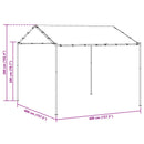 Pavillon 4 x 4 x 2,6 m Gråbrun Polyester og Stål