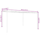 Pavillon 4 x 3,98 x 2,67 m Grøn Polyester og Stål