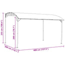 Pavillon 4 x 3 x 2,55 m Grøn Stof og aluminium 180 gsm