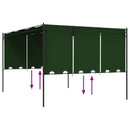 Pavillon 4 x 3 x 2,3 m Grøn Polyester og Stål