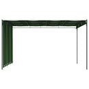 Pavillon 4 x 3 x 2,3 m Grøn Polyester og Stål