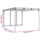 Pavillon 4 x 3 x 2,3 m Grøn Polyester og Stål