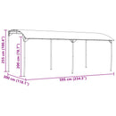 Pavillon 6 x 3 x 2,55 m Grøn Stof og aluminium 180 gsm