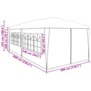 Party Tent 600 x 300 x 255 cm Rød PE og stål