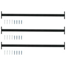 Justerbar vinduessikkerhedsbar 3 stk. 710 -1200 mm Stål Sort