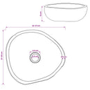 Vask Grå (32-37) x (27-30) x 12 cm Flodsten Oval