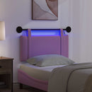 Hængende sengegavl Med LED-lys Lyserød Stof