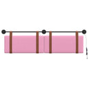 Hængende sengegavl Med LED-lys Lyserød Antik PU