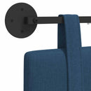 Hængende sengegavl Med LED-lys Blå Stof