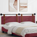 Hængende sengegavl Med LED-lys Vinrød Antik PU