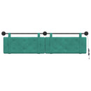 Hængende sengegavl Med LED-lys Turkis Fløjl