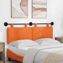Hængende sengegavl Med LED-lys Orange Velourstof