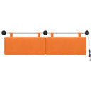 Hængende sengegavl Med LED-lys Orange Velourstof