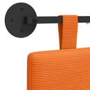 Hængende sengegavl Med LED-lys Orange Velourstof