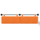Hængende sengegavl Med LED-lys Orange Velourstof