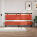 Hængende sengegavl Med LED-lys Rød orange Velourstof