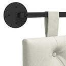 Hængende sengegavl Med LED-lys Cremefarvet Fløjl
