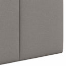 Hængende sengegavl Med LED-lys Gråbrun Stof