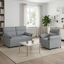 Sofa Sæt 2 stk. Lysegrå Stof