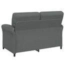 Sofa Sæt 2 stk. Mørkegrå Stof