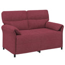 Sofa Sæt 2 stk. Vinrød Stof