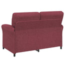 Sofa Sæt 2 stk. Vinrød Stof