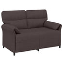 Sofa Sæt 2 stk. Mørk Brun Stof